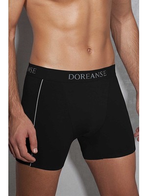 Doreanse Erkek Modal Büyük Beden Torbalı Normal Paça Boxer 1780P - Siyah