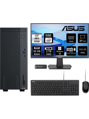 Odea Asus Expertcenter P500 I5 13420H 32GB 2tb SSD W11H Masaüstü Bilgisayar + 27" Monitör