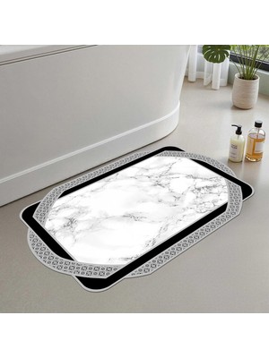 Odea Monnhein Banyo Paspası, Yumuşak Banyo Halısı, Kaymaz Dot Tabanlı, Su Emici, Makinede Yıkanabilir - 60 x 100 cm
