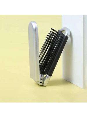 Odea Safestore Katlanabilir Mini Aynalı Saç Fırçası Katlanır Tarak Baş Masajı Taşınabilir Seyahat Saç Fırçası