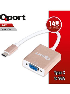 Odea Qport Q-Tv Type C Den VGA Ya Dönüştürücü