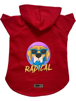 Odea Monopetz Kapişonlu Polar Sweatshirt Köpek ve Kedi Kıyafeti & Elbisesi Kırmızı Radical Xl