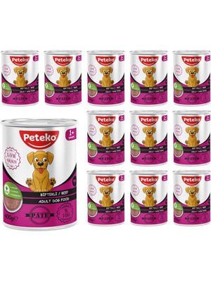 Odea Peteko Yetişkin Köpek Biftekli Pate 400 gr x 12 Adet