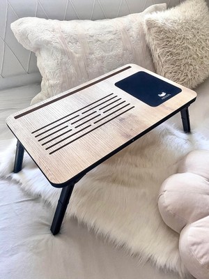 Odea Axolotl Foldaway Telefon ve Tablet Bölmeli Katlanır Ayaklı Laptop Sehpası Notebook Bilgisayar Çalışma Masası