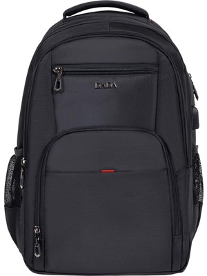 Odea Dada 06 Ortaokul Lise Üniversite Okul Çantası Laptop Dizüstü Bilgisayar Çantası 13,3"-14" Inç Unisex Gündelik Kadın Erkek Sırt Çantası USB Type-C Aparat Darbe Emici Koruma Su Geçirmez Kumaş (Siyah)