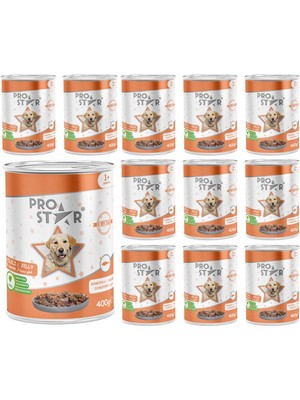 Odea Prostar Yetişkin Köpek Somonlu ve Jöleli Konserve Mama 400 gr x 12 Adet