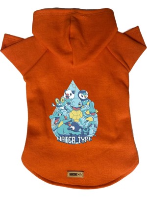 Odea Monopetz Kapişonlu Polar Sweatshirt Köpek ve Kedi Kıyafeti & Elbisesi Turuncu Scuerou M