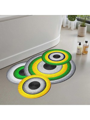 Odea Monnhein Banyo Paspası, Yumuşak Banyo Halısı, Kaymaz Dot Tabanlı, Su Emici, Makinede Yıkanabilir - 60 x 100 cm