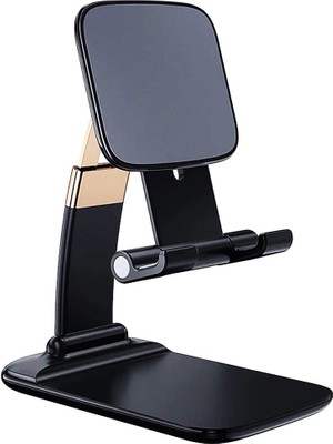 Odea Coverzone Ayarlanabilir Katlanabilir Ergonomik Telefon Tutucu Standı ve Tablet Tutucu Standı Desk Holder Oynar Başlıklı Kaymaz Zemin Tabanlı Stand (Siyah)