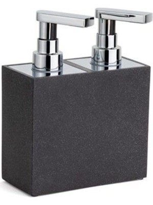 Odea System 2'li Sıvı Sabunluk Siyah/krom Renk 189X88X146 mm