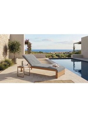 Odea KOBEHOME%100 Pamuk Şezlong Havlusu Gri 75X200 cm