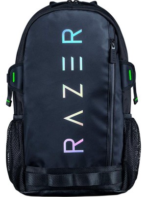 Odea Razer Rogue V3 Sırt Çantası (13,3 Inç) - Kompakt Seyahat Çantası (15 Inç'e Kadar Dizüstü Bilgisayar Bölmesi, Aşınmaya Dayanıklı, Polyester Dış Kılıf) Siyah/krom