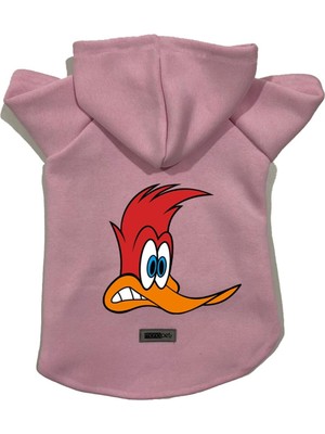 Odea Monopetz Kapişonlu Polar Sweatshirt Köpek ve Kedi Kıyafeti & Elbisesi Pembe Pica Pau Xs