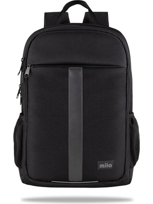 Odea Classone 15.6 Inch Mila Serisi W600 - Macbook,mac Air Uyumlu Reflektörlü - Laptop Sırt Çantası - Siyah