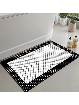 Odea Monnhein Banyo Paspası, Yumuşak Banyo Halısı, Kaymaz Dot Tabanlı, Su Emici, Makinede Yıkanabilir - 60 x 90 cm