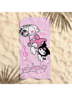 Odea Gift Duvet Cover My Melody Baskılı Plaj Havlusu Çok Renkli Tek Ebat
