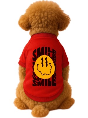 Odea Mpz Pets Kedi ve Köpek Kıyafeti & Elbisesi Kırmızı Sweatshirt Smile Xs