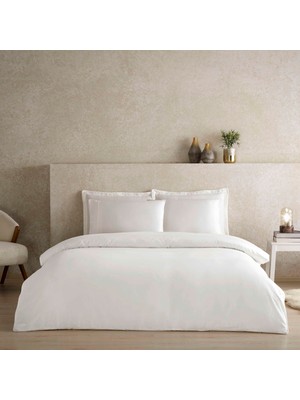 Odea Linens x Tencel™ Lyocell Çift Kişilik Nevresim Kılıfı Beyaz