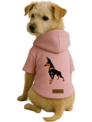 Odea Monopetz Baskılı Içi Polarlı Köpek ve Kedi Kıyafeti & Elbisesi - Pembe Renk Kapüşonlu Hoodie B2AC0, 2xl