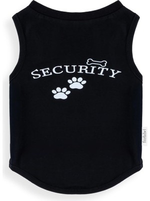 Odea Furlabel Security Baskılı Pamuklu Köpek ve Kedi Tişört (Siyah, Medium)