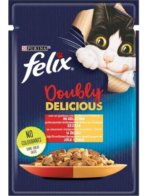 Odea Felix Çifte Lezzet Sığır & Tavuklu Kedi Yaş Mama (26 x 85 Gr)