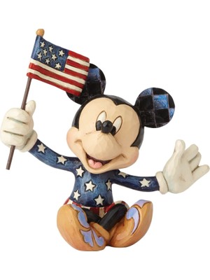 Odea Enesco Disney Traditions By Jim Shore Patriotic Mickey Mouse Minyatür Heykelcik, 8,5 Cm, Çok Renkli