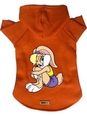 Odea Monopetz Kapişonlu Polar Sweatshirt Köpek ve Kedi Kıyafeti & Elbisesi Turuncu Lola Xl