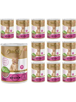 Odea Cuddy Yavru Kedi Tavuklu Pate Yaş Mama 400 gr x 12 Adet
