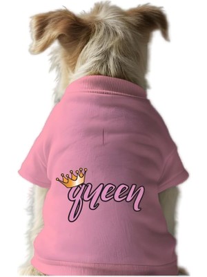 Odea Mpz Pets Kedi ve Köpek Kıyafeti & Elbisesi Pembe Sweatshirt Queen M
