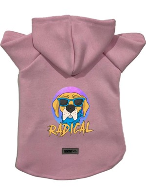 Odea Monopetz Kapişonlu Polar Sweatshirt Köpek ve Kedi Kıyafeti & Elbisesi Pembe Radical M
