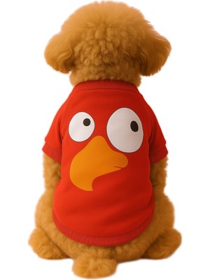Odea Mpz Pets Kedi ve Köpek Kıyafeti & Elbisesi Kırmızı Sweatshirt Vektör Kuş L
