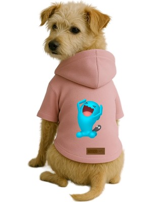 Odea Monopetz Baskılı Içi Polarlı Köpek ve Kedi Kıyafeti & Elbisesi - Pembe Renk Kapüşonlu Hoodie B83D0, 6xl