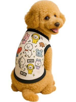 Odea Monopetz Organik Kumaşlı Köpek ve Kedi Kıyafeti Beyaz Btsli Xs