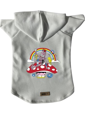 Odea Monopetz Kapişonlu Polar Sweatshirt Köpek ve Kedi Kıyafeti & Elbisesi Beyaz City 30 S