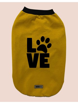 Odea Monopetz Yeni Sezon Köpek ve Kedi Kıyafeti - Hardal Love Xs Beden