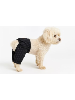 Odea Mpz Pets Kedi ve Köpek Kıyafeti & Elbisesi Siyah Beyaz Çizgili Pantolon S