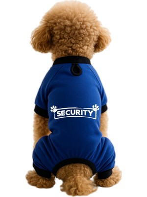 Odea Mpz Pets Kedi ve Köpek Kıyafeti & Elbisesi Saks Mavi 4 Bacak Tulum Security Xs