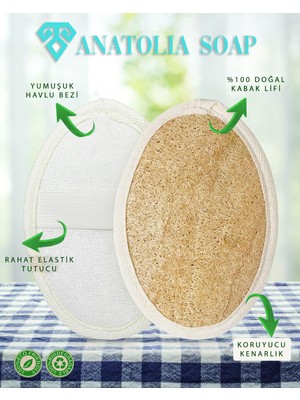 Odea Anatolia Soap 1978 Yüz Vücud Kabak Lifi Doğal Lifler Peeling Temizleyici Arındırıcı. 1 Adet.