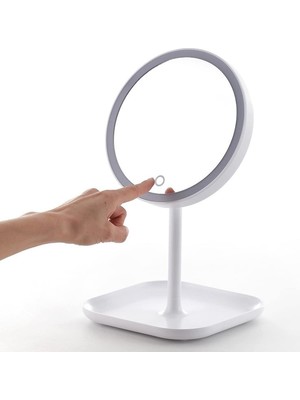 Odea Land Of Myth - 1x+5x Zoom 23 LED Işıklı Makyaj Aynası, 360° Döner, Dokunmatik Sensörlü, Kablolu – Kablosuz Kullanım