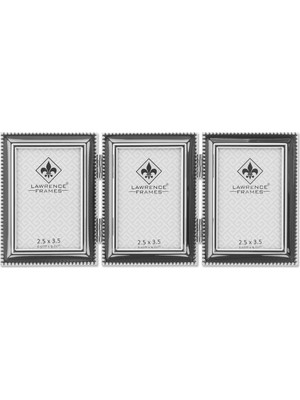 Odea Lawrence Frames Lawrence Metal Çerçeve, 2,5 x 3,5 Cm, 3 Adet, Gümüş Rengi
