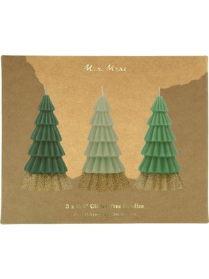 Odea Meri Meri - Green Tree Candles - Yeşil Ağaç Mumlar (3'lü)