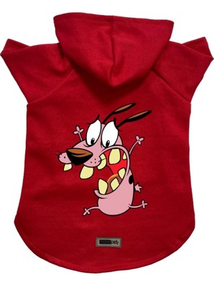 Odea Monopetz Kapişonlu Polar Sweatshirt Köpek ve Kedi Kıyafeti & Elbisesi Kırmızı Courage S