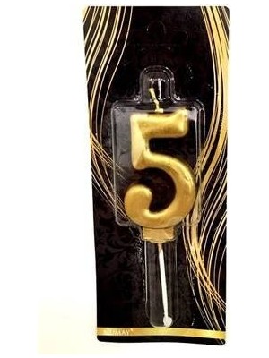 Odea Benim Marifetlerim - 5 Yaş Altın Pasta Mumu