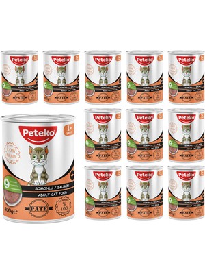 Odea Peteko Yetişkin Kedi Somonlu Pate 400 gr x 12 Adet