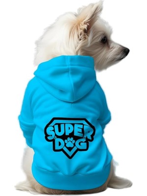 Odea Mpz Pets Kedi ve Köpek Kıyafeti & Elbisesi Mavi Hoodie Super Dog Xl
