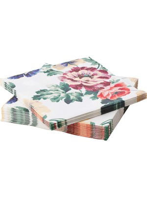 Odea Ikea Smaksınne Kağıt Peçete, 33 x 33 Cm, Çok Renkli/çiçek
