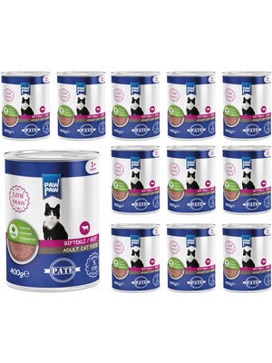 Odea Pawpaw Yetişkin Kedi Biftekli Pate 400 gr x 12 Adet
