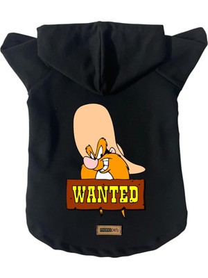 Odea Monopetz Kapişonlu Polar Sweatshirt Köpek ve Kedi Kıyafeti & Elbisesi Siyah J Sam M