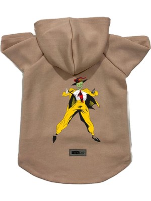 Odea Monopetz Kapişonlu Polar Sweatshirt Köpek ve Kedi Kıyafeti & Elbisesi Bej Mask S