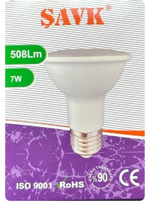 Odea Avarson Şavk 7W 6500K Beyaz Işık PAR20 E27 LED Spot Ampul